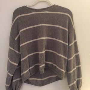 Gray Striped Sweater